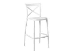 Juego de 2 taburetes de bar de plástico blanco sprint h 75 cm