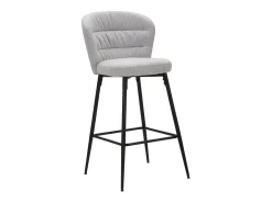 Juego de 2 taburetes de bar Losanna gris, 52 x 59 x 108 cm