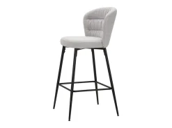 Juego de 2 taburetes de bar Losanna gris, 52 x 59 x 108 cm
