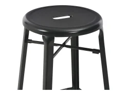 Juego de 2 taburetes de bar de acero negro