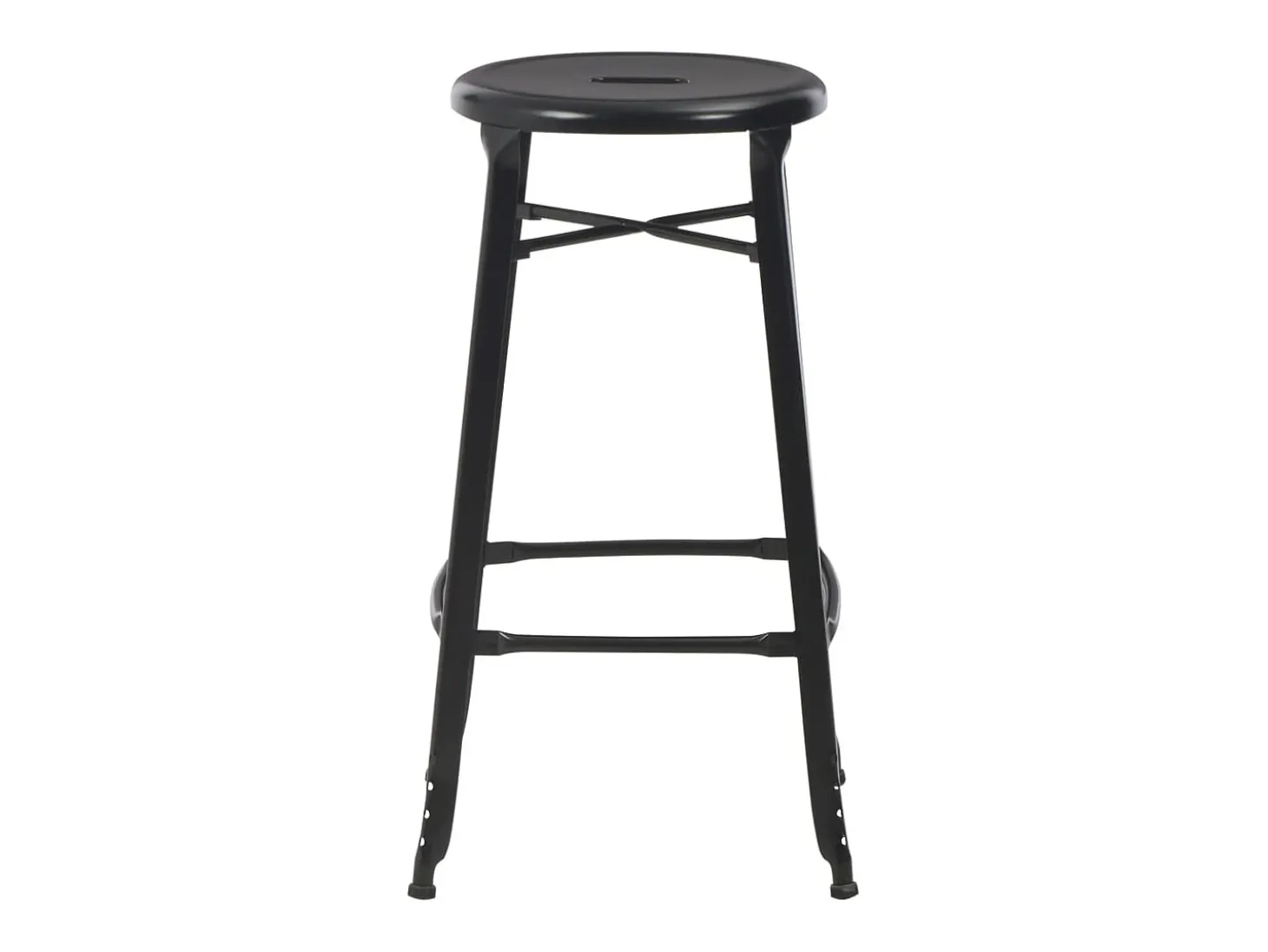 Juego de 2 taburetes de bar de acero negro