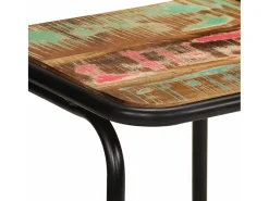 Juego de 4 taburetes de bar 46x35,5x70cm madera maciza recuperada