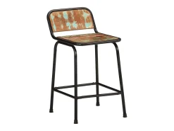 Juego de 4 taburetes de bar 46x35,5x70cm madera maciza recuperada
