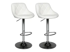 Juego de 2 taburetes de bar blancos JASPER