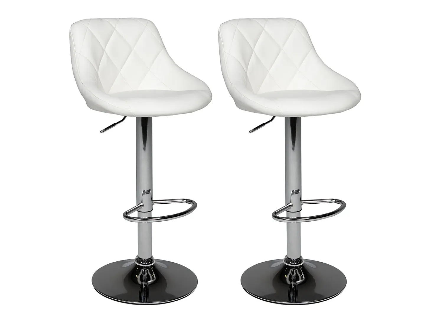 Juego de 2 taburetes de bar blancos JASPER