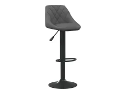 Juego de 2 taburetes de bar de terciopelo gris oscuro