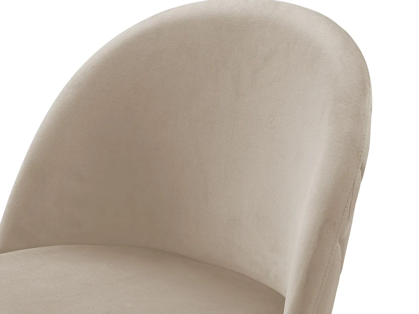 Juego de 2 taburetes de bar - Terciopelo y metal dorado - Beige - MELBOURNE