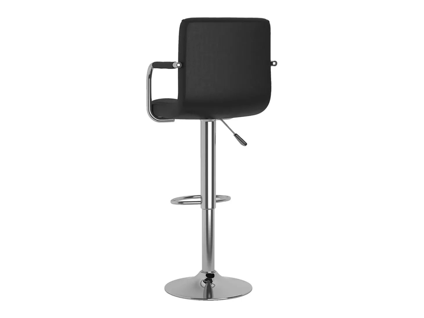Juego de 2 taburetes de bar de piel sintética negra