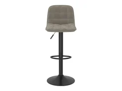 Juego de 2 taburetes de bar de terciopelo gris claro
