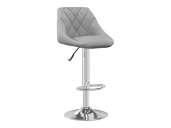 Juego de 2 taburetes de bar de terciopelo gris claro