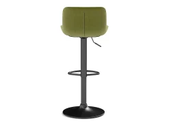 Juego de 2 taburetes de bar giratorios - altura ajustable y giro de 360° - terciopelo verde