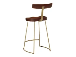 Juego de 2 taburetes de bar 49x43x88 cm madera maciza de mango