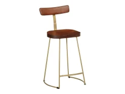 Juego de 2 taburetes de bar 49x43x88 cm madera maciza de mango