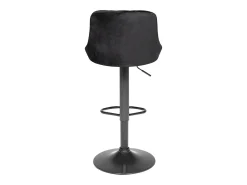 Juego de 2 taburetes de bar de terciopelo negro ROBIN