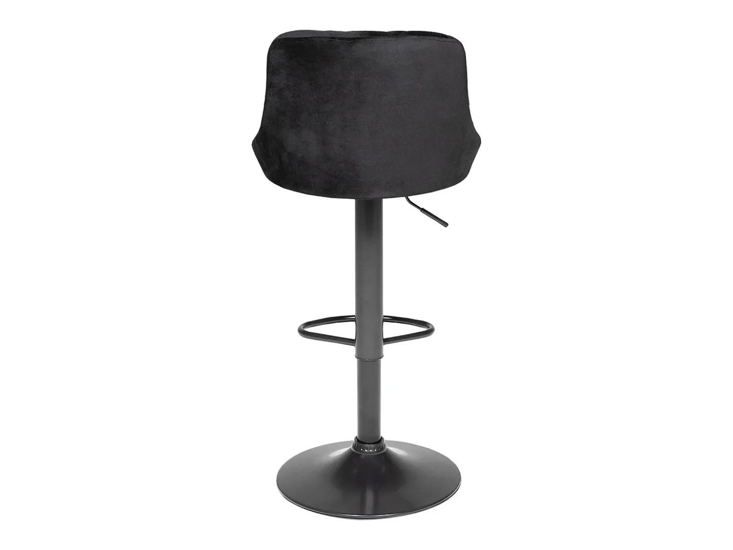 Juego de 2 taburetes de bar de terciopelo negro ROBIN
