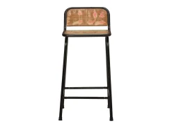 Juego de 2 taburetes de bar 46x35,5x80cm madera maciza recuperada