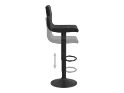 Juego de 2 taburetes de bar de terciopelo negro