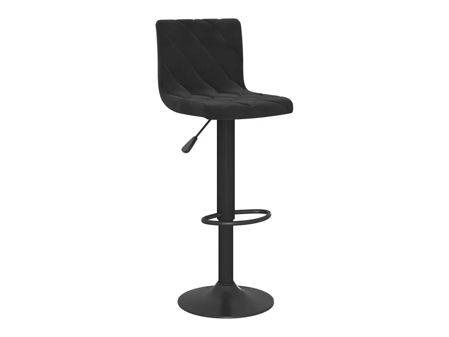 Juego de 2 taburetes de bar de terciopelo negro