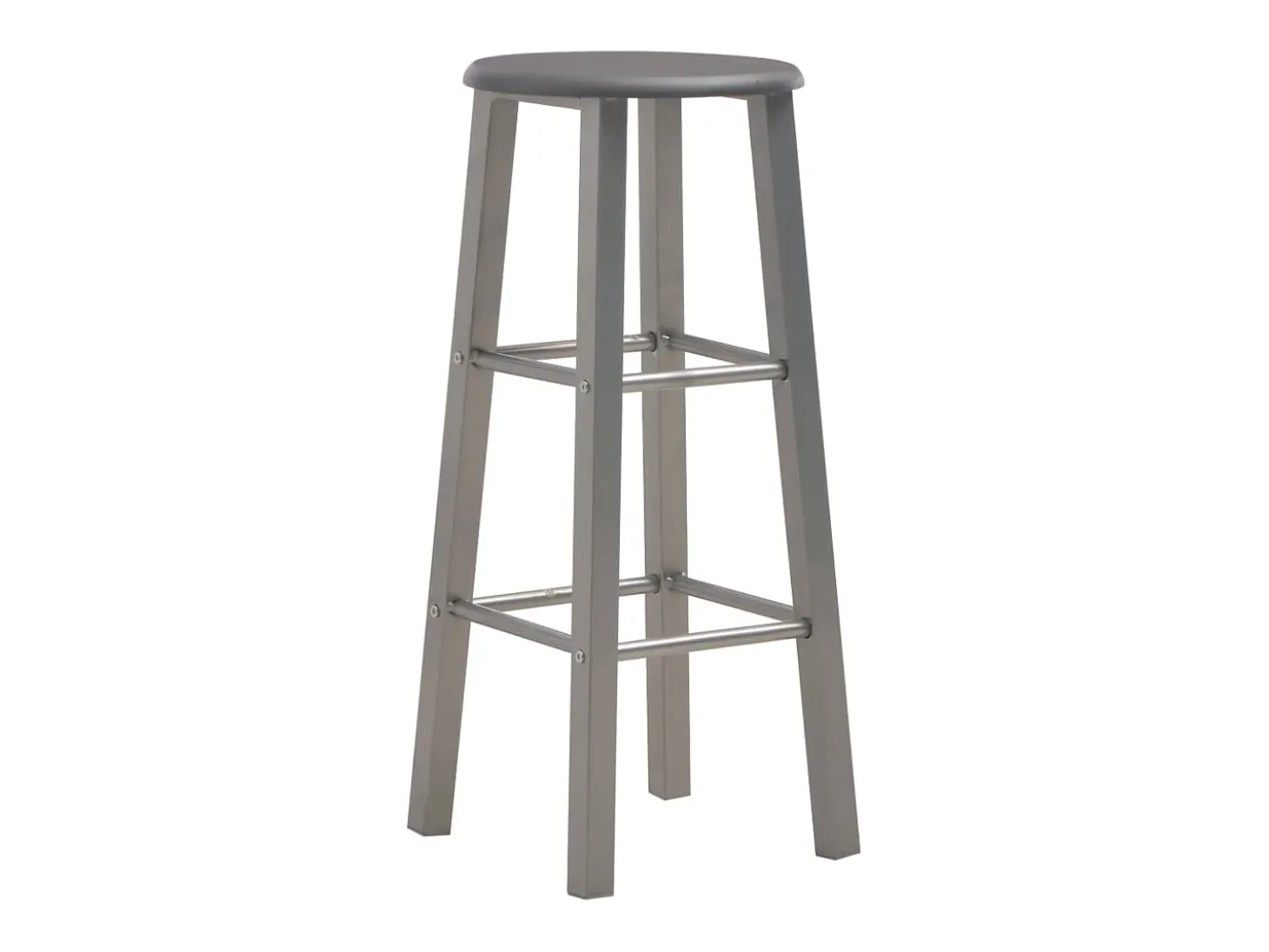 Juego de 2 taburetes de bar, MDF antracita