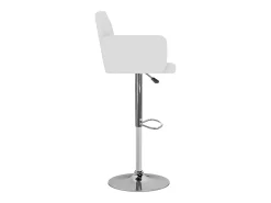 Juego de 2 taburetes de bar de piel sintética blanca