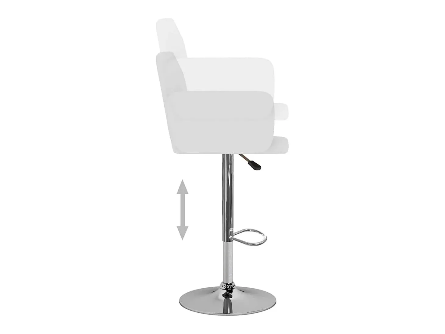 Juego de 2 taburetes de bar de piel sintética blanca