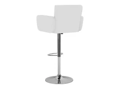 Juego de 2 taburetes de bar de piel sintética blanca