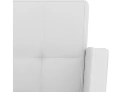 Juego de 2 taburetes de bar de piel sintética blanca
