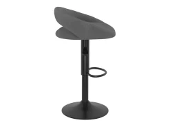 Juego de 2 taburetes de bar de terciopelo gris oscuro