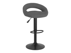 Juego de 2 taburetes de bar de terciopelo gris oscuro