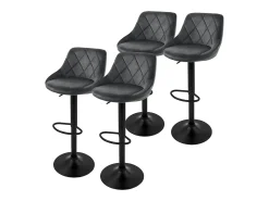 Juego de 4 taburetes de bar regulables en altura taburete de bar giratorio tabur