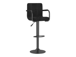 Juego de 2 taburetes de bar de terciopelo negro