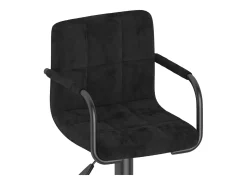 Juego de 2 taburetes de bar de terciopelo negro
