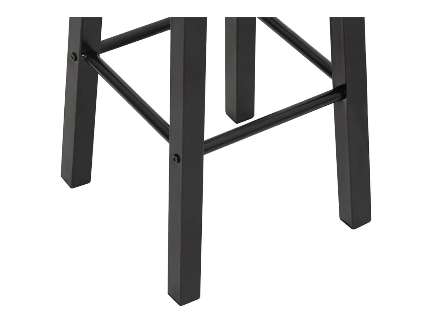 Juego de 2 taburetes de bar de MDF negro