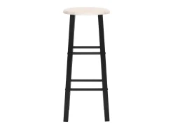 Juego de 2 taburetes de bar de MDF negro