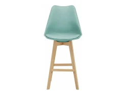 Juego de 6 taburetes de bar de plástico sintético acabado haya 105x48x58 cm color menta 03_0008727