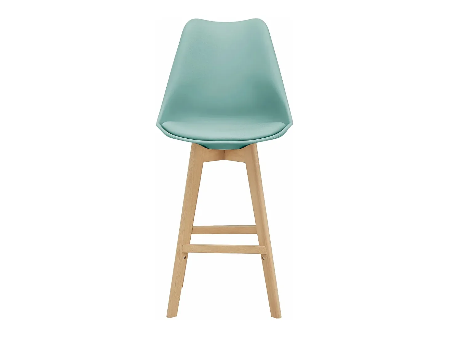 Juego de 6 taburetes de bar de plástico sintético acabado haya 105x48x58 cm color menta 03_0008727