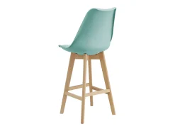 Juego de 6 taburetes de bar de plástico sintético acabado haya 105x48x58 cm color menta 03_0008727