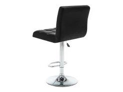Juego de 2 taburetes de bar de piel sintética negra