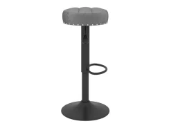 Juego de 2 taburetes de bar de terciopelo gris oscuro