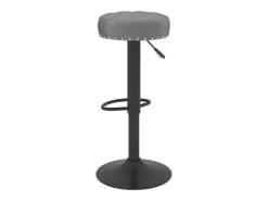 Juego de 2 taburetes de bar de terciopelo gris oscuro