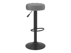 Juego de 2 taburetes de bar de terciopelo gris oscuro