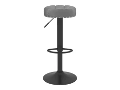 Juego de 2 taburetes de bar de terciopelo gris oscuro