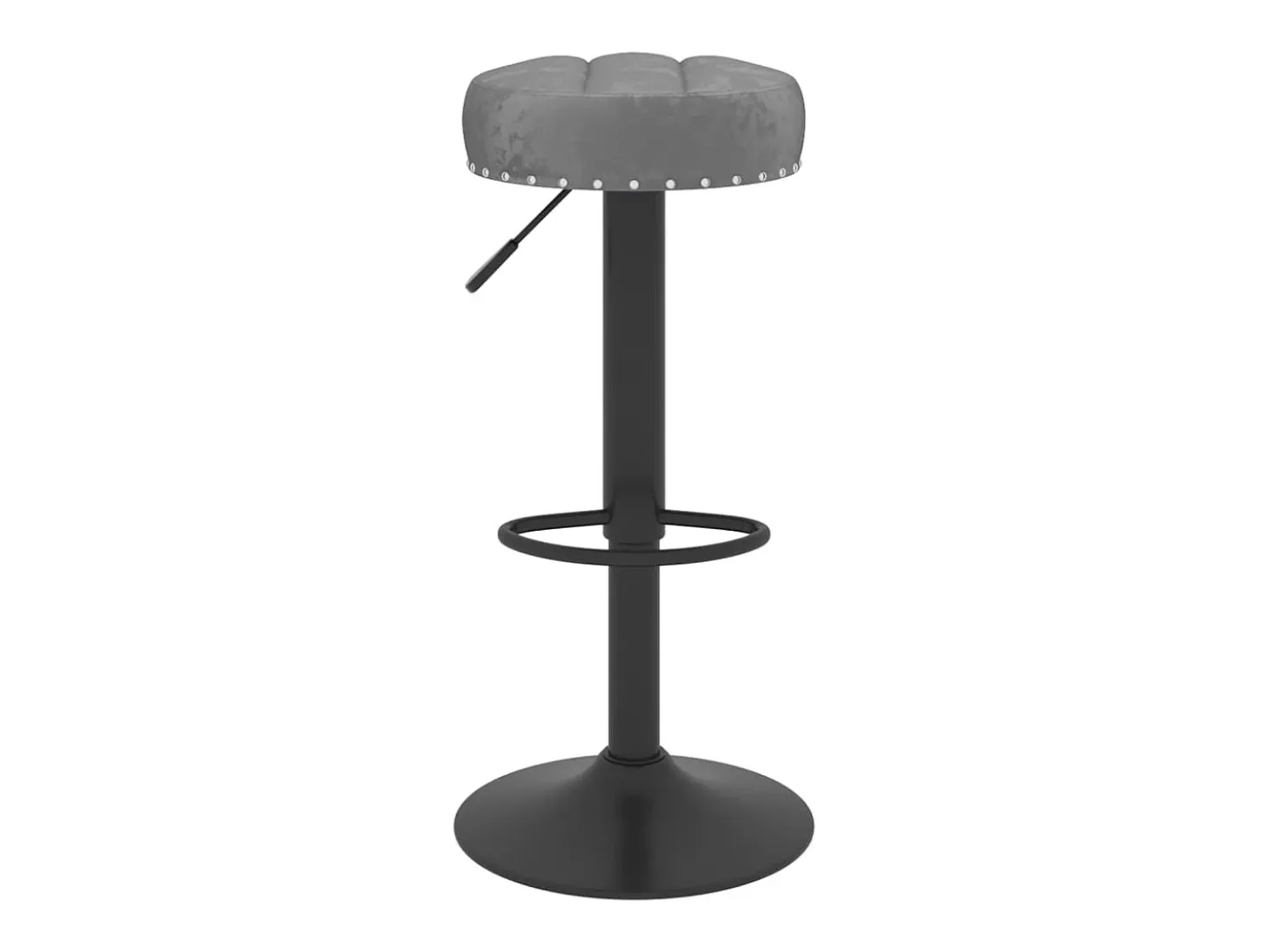Juego de 2 taburetes de bar de terciopelo gris oscuro
