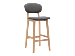 Juego de 2 taburetes de bar de tela gris oscuro