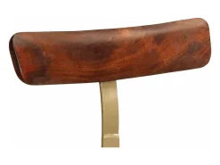 Juego de 2 taburetes de bar 49x43x79 cm madera maciza de mango
