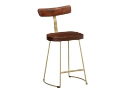 Juego de 2 taburetes de bar 49x43x79 cm madera maciza de mango