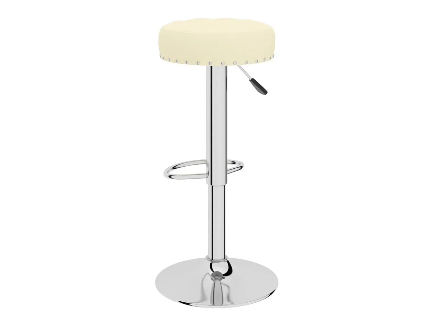 Juego de 2 taburetes de bar de tela color crema