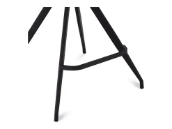 Juego de 2 taburetes de bar pivotantes Isabel - Piel sintética y metal - Negro