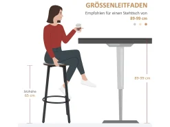 Juego de 2 taburetes de bar, diseño industrial, con reposapiés, estructura de metal, hasta 120 kg, marrón