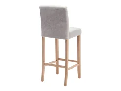 Juego de 2 taburetes de bar - Tela - Beige - ROVIGO